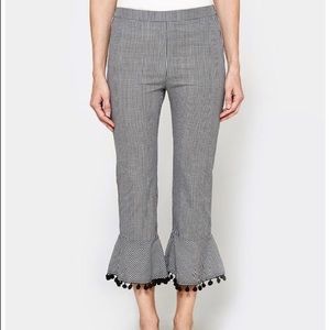 Brand new gingham pompom pants